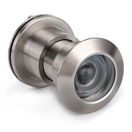 Sumnacon Large Door Viewer 220-degree with Heavy Duty Rotating Privacy Cover, Solid Brass Security Peephole for 1.65" to 2.16" Doors for Home Office Hotel, Silver