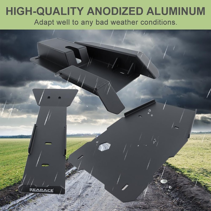 REARACE Chassis Swingarm Skid Plate Fit for Raptor 660R YFM660R