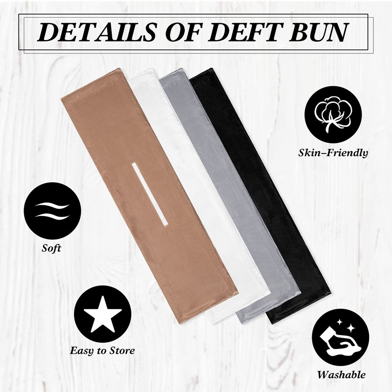 4 Pieces Deft Hair Bun Maker Doughnut Hair Bun French