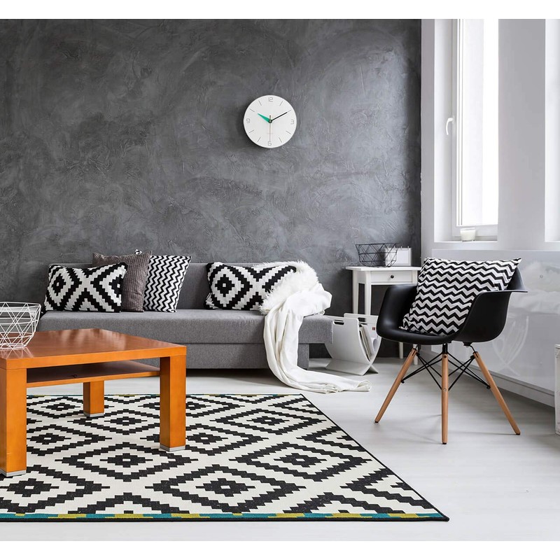 ONZENO Design Wall Clock 'The Acqua.' without Ticking Noises