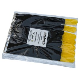 Set of 10 velcro Hook and Loop Velcro Cable Ties, Black and Yellow 200x20 mm