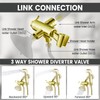 Shower Diverter Valve with Handshower Mount, G1/2 Brass Shower Arm