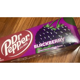 Dr Pepper Blackberry Soda, 12 fl oz Can – Unique Fruity Flavor - Limited Edition