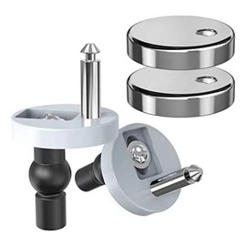 2 Piece Toilet Seat Attachment Set, Toilet Seat Screws Accessories, Hinge for Toilet Lid Attachment, Universal Top Fittings Toilet Seat Hinges, for Toilet Toilet Sack Holes