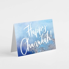 Ritzy Rose Happy Chanukah Cards – 24 Pack Modern Blue Hanukkah Greeting Cards with Envelopes, Blank Inside, Unique Jewish Holiday Stationery for Hanukkah, Chanukah, Hannukah, and Festival of Lights