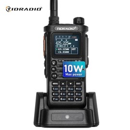 TIDRADIO 2nd Gen TD-H8 TIDRADIO  GMRS/Ham Radio 10Watt 2500mAh Battery Capacity Solid Performance Walkie Talkie Handheld Two-Way Radio Wireless Programming Module with Repeater List - Color: Crystal