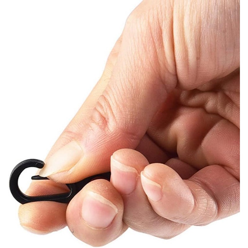 10pcs/Set Black Clip Hooks Outdoor Camping Light Accessories Camping Fixed