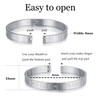 FASHGOOD 3PCS Stainless Steel Bracelets for Men - Silver Roman