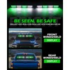 HLauto 604N Emergency Dash Strobe Lights w/Controller: 2x16.8 inch Green