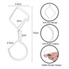 Valorada 10Pack White S Hooks, Metal Hanging Hook with Safety
