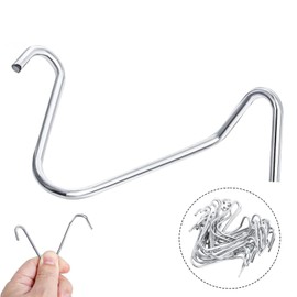 Hoqqf T-Post Clips (100pcs) Fence Wire Clips, Galvanized Steel Fence Clips, Time-Saving Convenient Pre-Cut Wire Ties