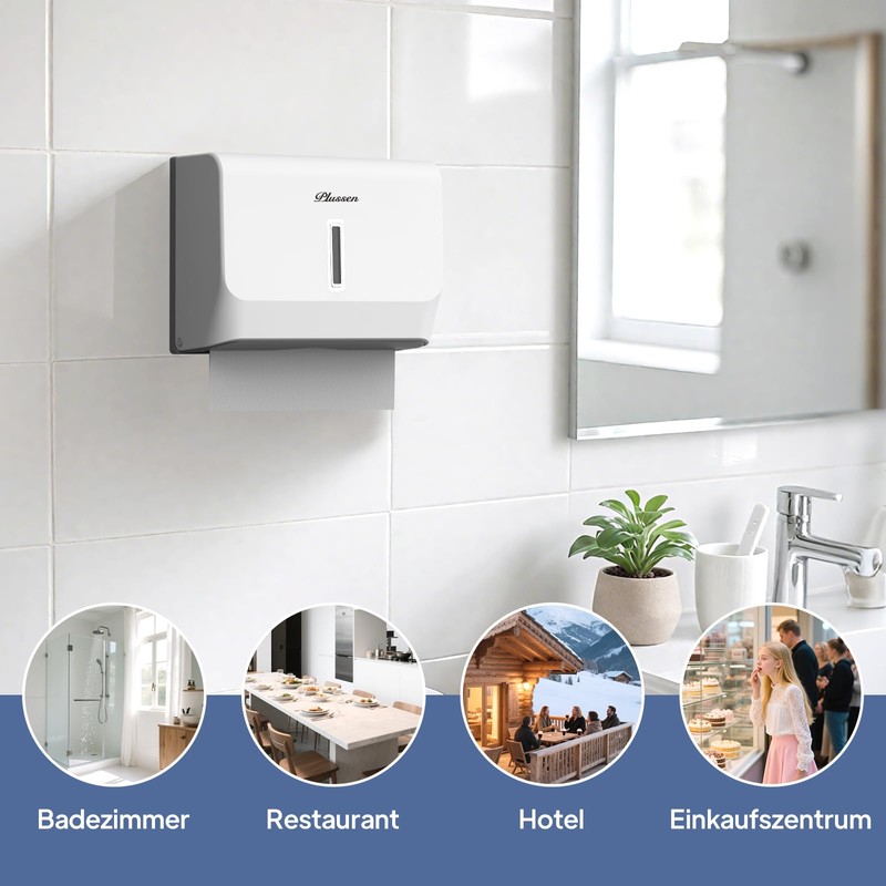 PLUSSEN Paper Towel Dispenser White 6006