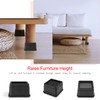 Kinsinder Set of 4 Adjustable Bed Risers, Furniture Height, Table