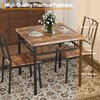 Garvee Kitchen Dining Room Table Sets for 2, 3-Piece Metal