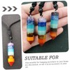 Baluue 2pcs Chakra Crystal Necklace Men Women Pendant Jewelry for