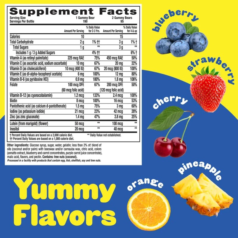 L'il Critters Gummy Vites Multivitamínico Niños 190 Gomitas