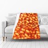 Cantidelli 3D Funny Realistic Food Baked Beans Flannel Fleece Throw