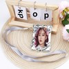 Kpop Photocard Holder, Electroplated Plastics Irregular Frame Photocard Holder, Silver