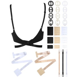 Haysandy 27 Pieces Adjustable Bra Strap Clips for Back Anti-Slip Bra Accessories Set Include Bra Strap Clips Bra Strap Extenders Low Back Bra Converter Extension Strap 2 Hook, 3 Hook, 4 Hook