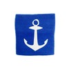 Miniblings Sweatband with Zip Wallet Maritime Sea Sea Anchor Blue,