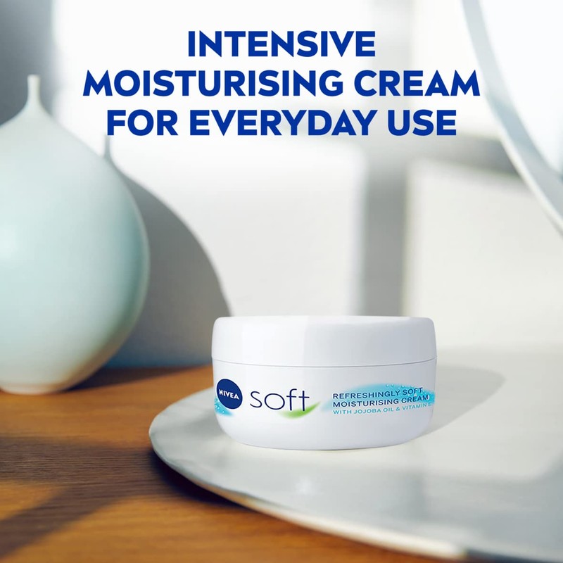 NIVEA Soft Moisturising Cream (300ml), A Moisturising Cream for Face,