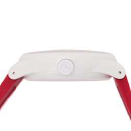 Cue & Cue Smile Solar RP26J018 Wristwatch, Analog, Solar, Waterproof, Urethane Strap, Red, red, watch