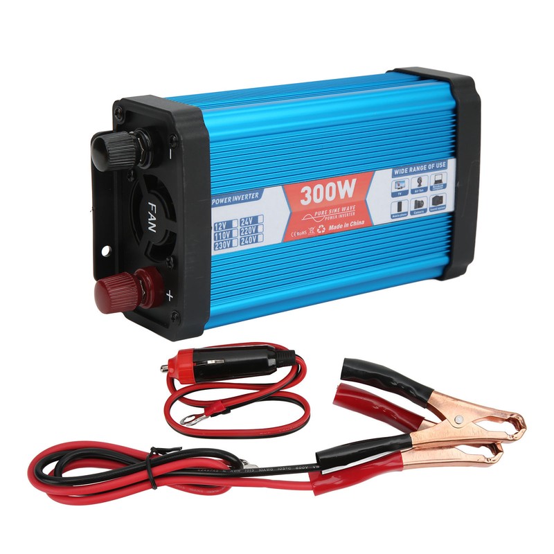 Car Power Inverter Pure Sine Wave 300W Continuous Dual USB