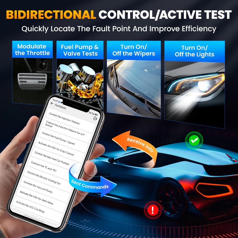 KINGBOLEN Soloscan OBD2 Scanner Bluetooth for Land Rover/for Jaguar,Full System