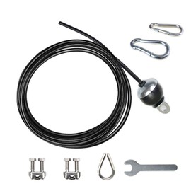 BBYPP Steel Cable for Fitness Equipment, with Eyelets Adjustable 150 kg Payload, Gym Cable Wire Steel Cable Coated for Fitness Equipment (Size : 4m)