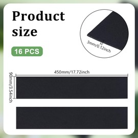 AHANDMAKER 16 pcs Plant Watering Mat 17 x 3.54 Inch Cell Replacement Capillary Mats Self Watering Hydroponic Germination Grow Pads for Indoor Greenhouse Gardening