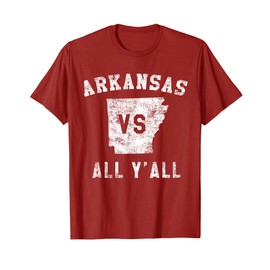 Arkansas vs All Yall for y'all Men Women Kids T-Shirt