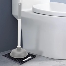 Dealsgogo Toilet plungers & Holders, Toilet Plunger with Holder Combo for Bathroom Cleaning, Quick-Drying Plunger with Holder