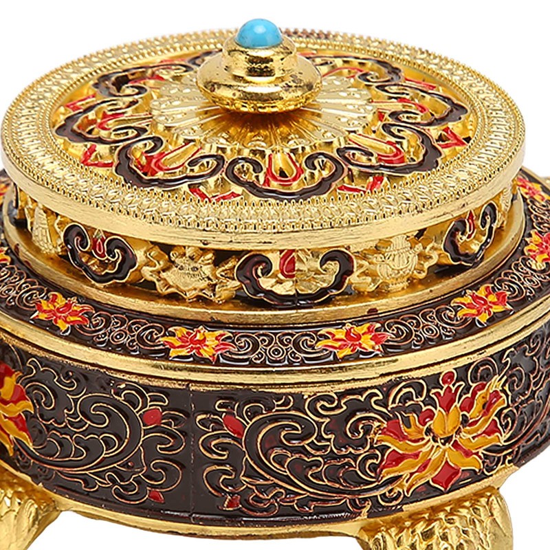 Trinket Incense Burner with Lid Handcraft Antique Polished Process for