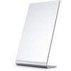 NEZZOE Frameless Makeup Mirror, 12" Length Aluminum Desk Mirror, Vanity