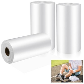 Fulmoon 1500 Pcs Ice Packs for Injuries 9.5 x 18 Inches 3 Roll Clear Easy to Tie Ice Storage Bags Athletic Medical Bag for Trainer Training Rooms Knee Injury Wrap