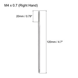 QUARKZMAN Metric Tap M4 x 0.7 H2 120 mm Extra Long Straight Flute Tap Cutting Machine Tap Thread Cutting Tool