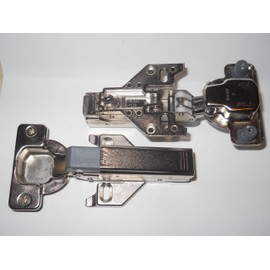 2 Blum 120 Degree Face Frame Clip On Hinge With Soft Close Adapters & Plates-Full overlay