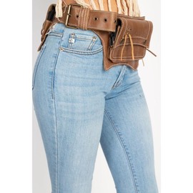 The Gypsy Duo - A Leather Duo Pack Hip Bag Belt-Brown - Size: Small/Medium