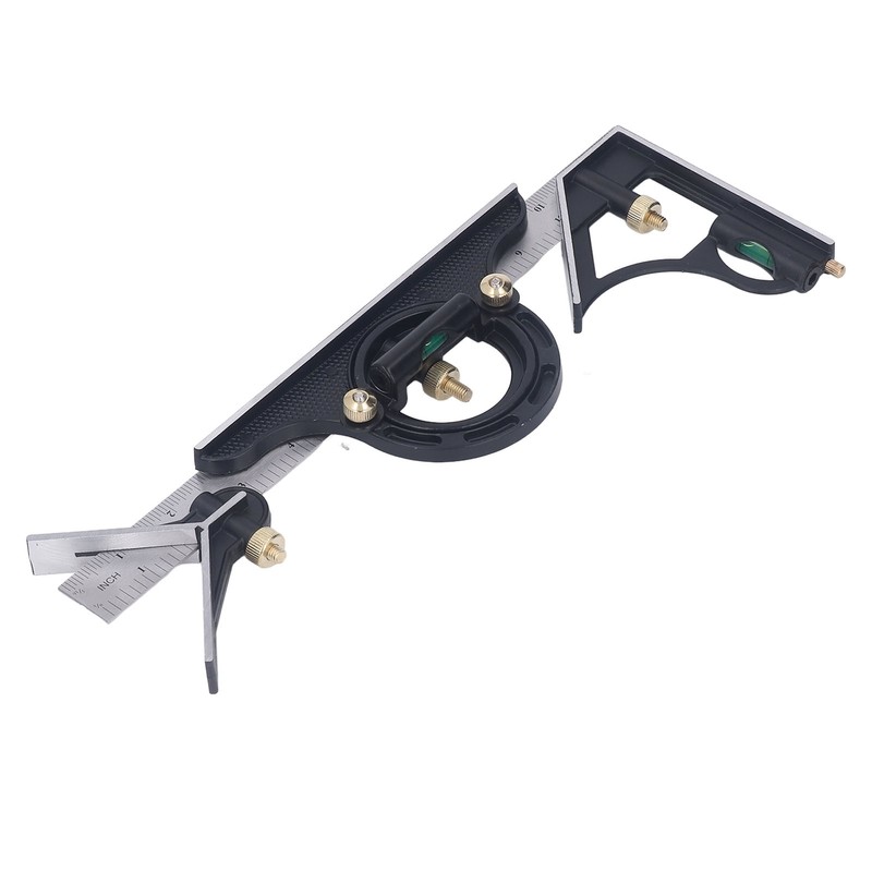 300MM Combination Square Length Depth Angle Measuring Ruler Stainless Steel