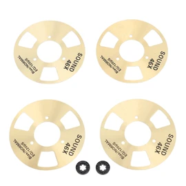 Reel to Reel Cassette Tape Professional Metal DIY Homemade Blank Cassette Tape 4 Reels 2 Wheels for Music Recording Gold