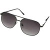 Square Shape Bifocal Sunglasses B14 (Pewter Frame Gray Lenses, 2.50)