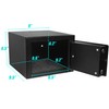 Luwint Small Steel Safe Box with Key Lock, 0.3 Cu