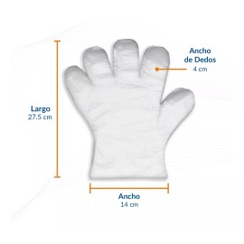 Packsys Pack X10000 Guantes Desechables Transparentes Polietileno