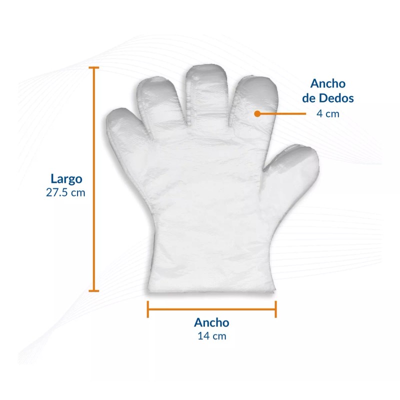 Packsys Pack X10000 Guantes Desechables Transparentes Polietileno