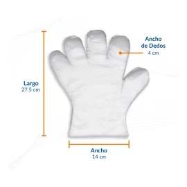Packsys Pack X10000 Guantes Desechables Transparentes Polietileno