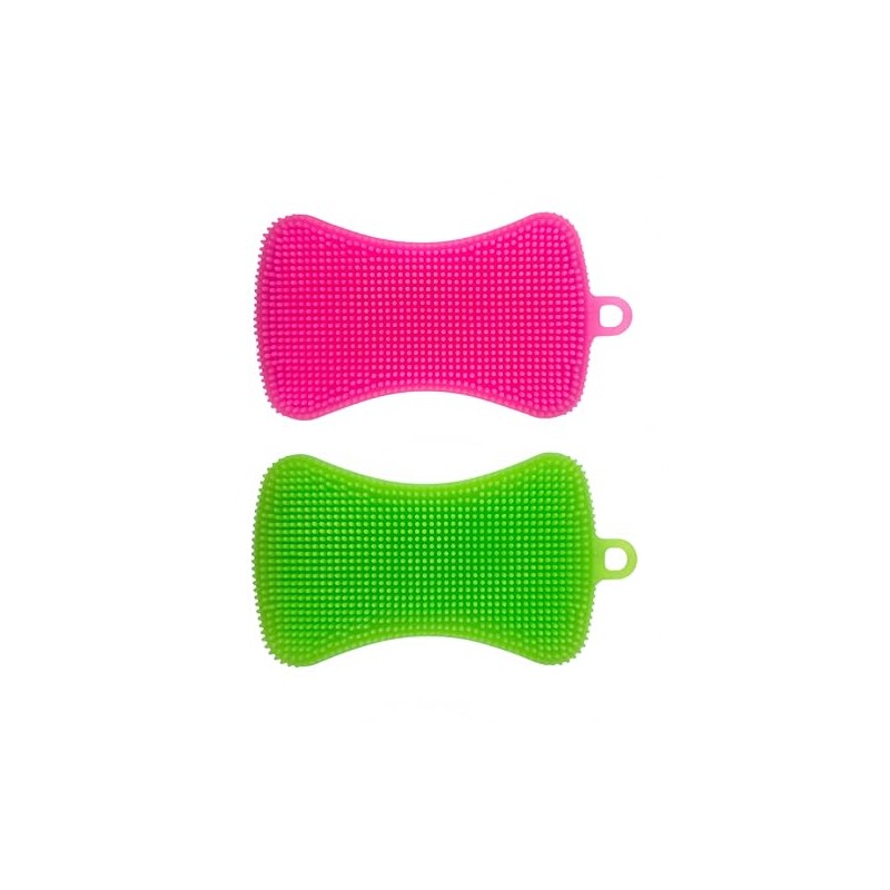 2PCS Silicone Dish Scrubber,Multi-Purpose&Efficient Kitchen Gadgets | for Kitchen Dish
