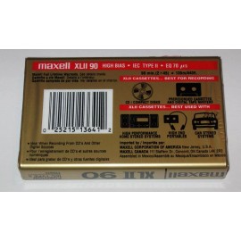 Maxell XL II High Bias 90 Minute Blank Cassette Audio Tape - NEW SEALED!!!