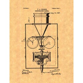 Thomas Edison Kinetographic Camera Patent Print (16" x 20") M10956