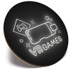 Round Single Coaster - BW - Virtual Reality VR Games