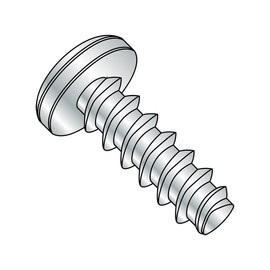 Small Parts 0305LPP Steel Thread Rolling Screw for Plastic, Zinc Plated, Pan Head, Phillips Drive, #3-24 Thread Size, 5/16" Length (Pack of 100)